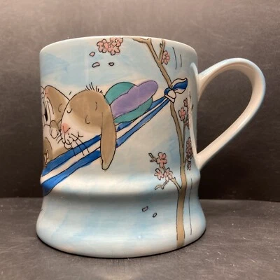 Vintage 2005 Whittard of Chelsea Easter Rabbits in Hammock Ceramic Mug - Image 1 of 4