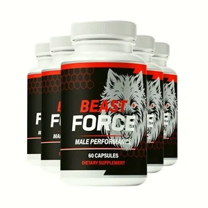 5-Pack Beast Force Pills - BeastForce Male Maximum Performance - 300 Capsules - Picture 1 of 5