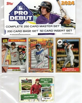 2024 Topps Pro Debut 250 Card Master Set  200 Card Base Set / 50 Card Insert Set - Image 1 of 2
