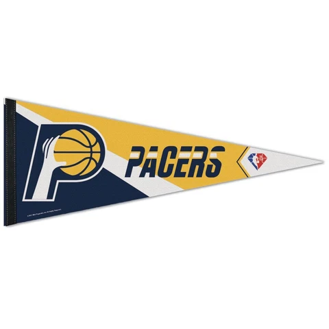INDIANA PACERS CITY NBA 75TH ANNIVERSARY ROLL UP FELT PENNANT 12"x30" WINCRAFT Cover