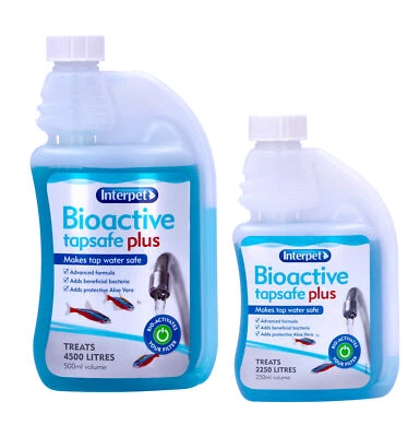 INTERPET BIOACTIVE TAP SAFE PLUS CHLORINE WATER CONDITIONER FISH TANK - Image 1 of 4