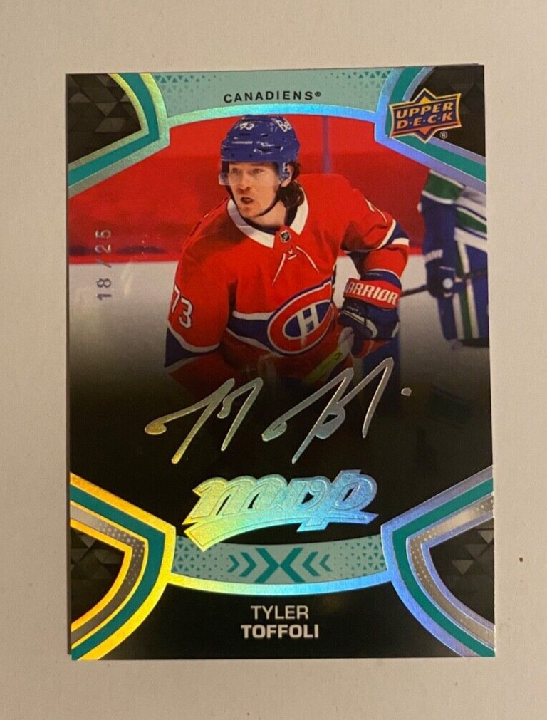2021-22 Upper Deck MVP Tyler Toffoli SUPER SCRIPT /25 #73 SP