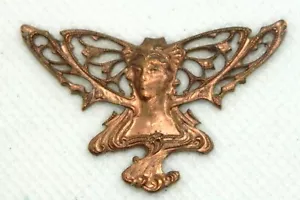 bel ornement de broche en cuivre art nouveau - Bild 1 von 2