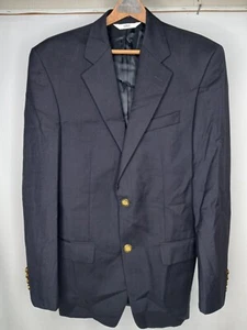 Versini Double Breasted Black Men's Blazer 36R....see measurements - Picture 1 of 8