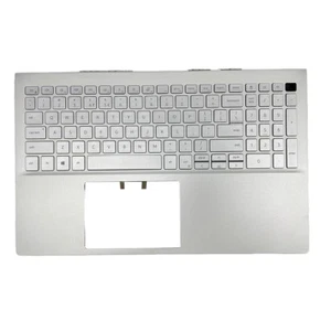For Dell Inspiron 15 5505 5501 5502 Palmrest Backlit Keyboard Silver 15.6" 6XCC3 - Picture 1 of 6