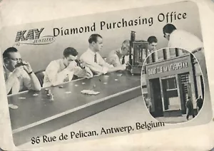 1950 KAY JEWERLERS, PROMO AD CARTOLINA, ANVERSA, BELGIO - Foto 1 di 2