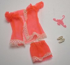 Vintage 1970 Topper Dawn Doll Pink Night Gown And Accessories