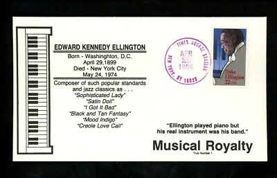 US FDC #2211 Truly Number 1 /LGS 1986 New York NY Ellington Music 1st Unofficial - Image 1 of 2