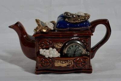 RARE! DISCONTINUED PAUL CARDEW 2 CUP JEWELRY BOX TEAPOT 4 1/2' TALL NEW WITH TAG - Image 1 of 4