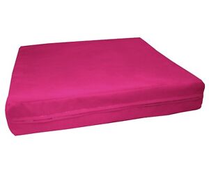 mb56t Fuschia Pink Flat Velvet Style 3D Box Thick Sofa Seat Cushion Cover*Custom