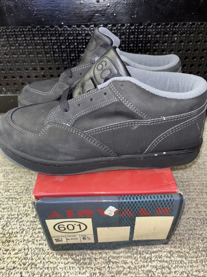 Zapatillas Airwalk Para Hombre De Colección Negras Talla 6.5 En Caja Raras Sin Stock Foto 1 de 4