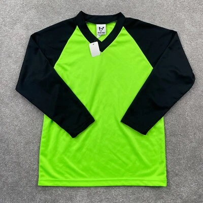 Camiseta deportiva de fútbol High Five para jóvenes con cuello en V talla M verde negra Foto 1 de 4