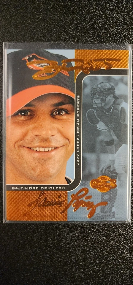 2006 Topps Co-Signers #DUO-B 58 Brian Roberts / Javy Lopez #d 017/125! Orioles - Image 1 of 2