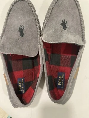 Polo Ralph Lauren Mocasines Cuero Gris Hombre Talla 11 Nuevo. 306 Foto 1 de 3