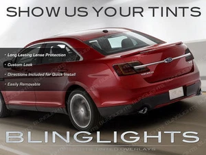 Ford Taurus Tinted Smoked Tail Lamp Light Overlays Kit Vinyl Film Protection Set - Picture 1 of 10