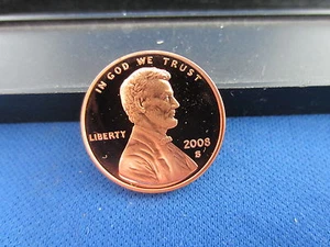 Lincoln Cent 2008-S espejo cameo profundo a prueba rangos de clasificación superior rojo - Imagen 1 de 3
