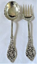 DOMINICK & HAFF "TRIANON PIERCED" STERLING SILVER SALAD SERVING SET FORK SPOON