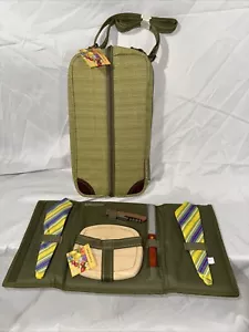 Juego de picnic de viaje de vino y queso Harry&David compacto triple de colección para dos nuevo con etiquetas - Imagen 1 de 9