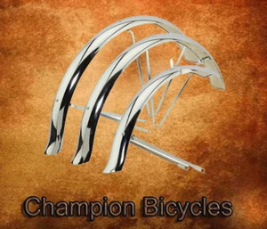 ORIGINAL! 26 FLARED STANDARD HOLLOW TRIKE CONVERSION KIT FENDER SET CHROME. - Picture 1 of 1
