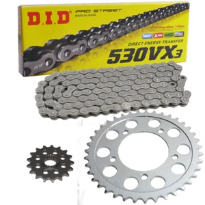 Kit Catena Suzuki GSX-R1000 01-06 Catena DID 530 VX3 110 Aperto 17/42 - Picture 1 of 4