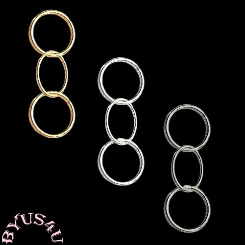 CONECTOR ABIERTO ANILLO SALTO CALIBRE 18 12mm o 9mm elección de chapado Foto 1 de 1