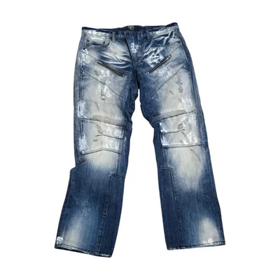 Мужские джинсы PRPS 36x30 синие прямые штанины - бывшие в употреблении - Изображение 1 из 4