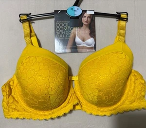 M&S COOL COMFORT SUPIMA COTTON UNDERWIRED FULL CUP T-shirt Bra In BUTTERCUP 36C - Picture 1 of 11