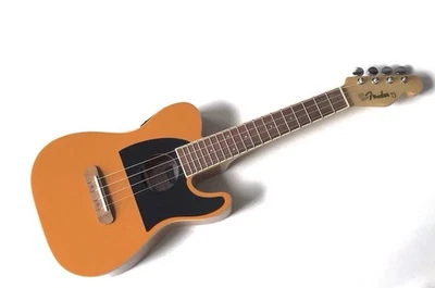 Ukelele de concierto Fender acústico/eléctrico caramelo rubio telecaster con estuche Foto 1 de 4