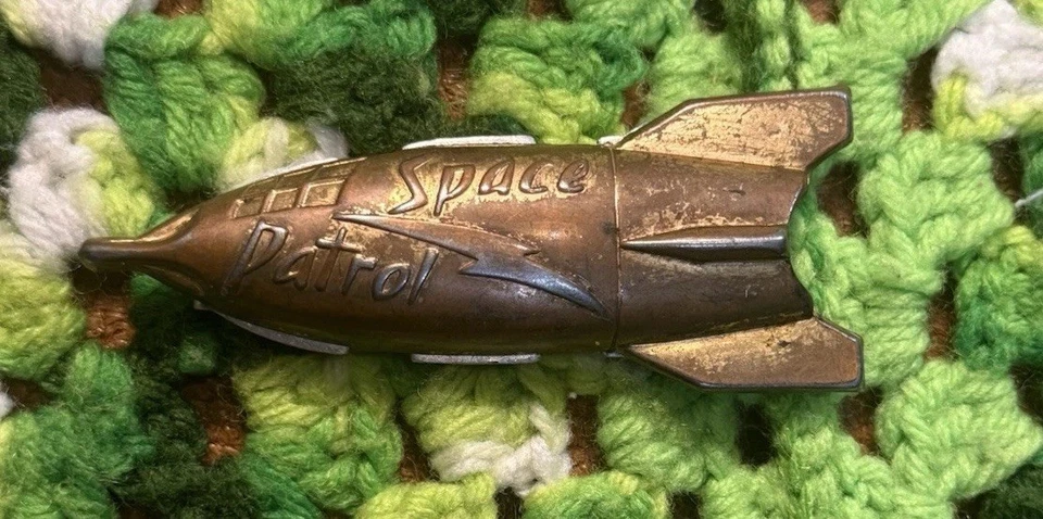 Decodificador de hebilla de cinturón premium de cereal Ray Ralston de la Patrulla Espacial de 1950 como está Foto 1 de 4