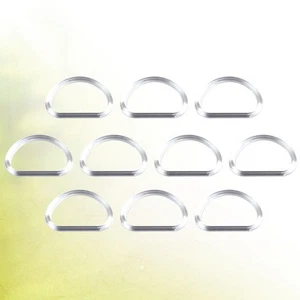  Repuesto de 10 piezas de asa de bolsa para bolso de mano transparente con asas de monedero en forma de D - Imagen 1 de 11