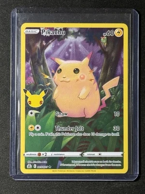 PIKACHU 5/25 Pokemon Celebrations 25th Anniversary Base Set Full Art!!!🔥🔥🔥 - Image 1 of 2