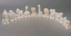 LOTE de 12 Estatuillas Animales Precious Moments Cumpleaños Tren 1985 En Cajas - Imagen 1 de 9