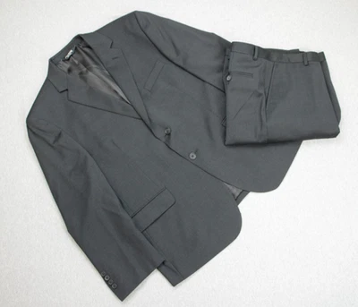 Jos A Bank Suit Mens 46S Gray 100% Wool 2 Buttons Pants 40 x 29 - 2 Piece Set - Image 1 of 4