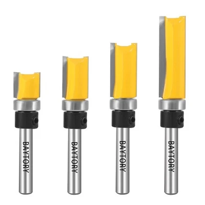 BAYTORY Professional Pattern Flush Trim Router Bit Set 1/2" Cut Dia.  - Image 1 of 4