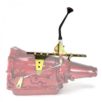 Kit de palanca de cambios de transmisión con botón pulsador con 10 brazos negros para Ford AOD Foto 1 de 4