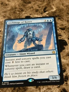 ARCHMAGE OF RUNES Magic the Gathering MTG Foundations Rare - Picture 1 of 2