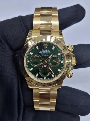 Rolex Daytona 116508 oro amarillo automático esfera verde. B18278 Foto 1 de 4