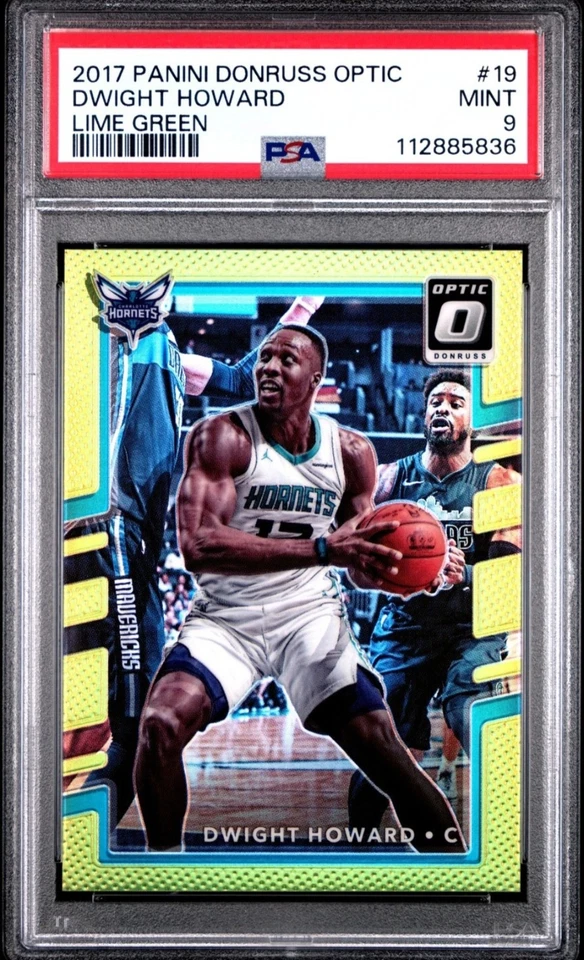 Dwight Howard PSA 9 PANINI DONRUSS 2017 #19 ÓPTICA VERDE LIMA POP 1 #'d 5/175  Foto 1 de 2