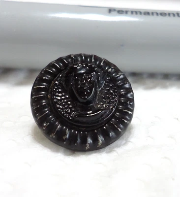 Antiguo botón central de metal y vidrio 9/16" JENNY LIND Foto 1 de 4