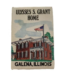 Tarjetas de juego de recuerdo vintage Ulysses S. Grant Home Galena, Illinois - Imagen 1 de 3