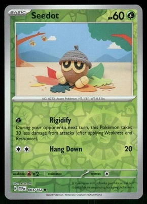 Seedot 003/162 Common Reverse Holo SV05: Temporal Forces NM - Image 1 of 2