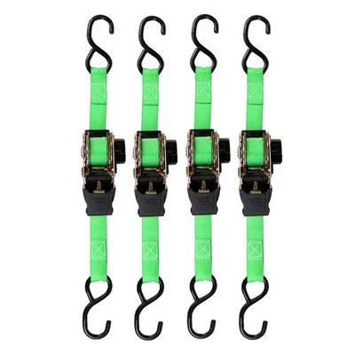 Correas de amarre de trinquete retráctiles SmartStraps (4 paquetes) 1.500 lb resistencia a la rotura... Foto 1 de 4