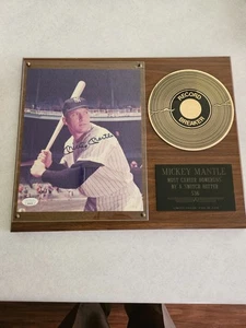 MICKEY MANTLE Autographed Plaque Ltd 2306 Of 2,415 JSA Authentication - Picture 1 of 8