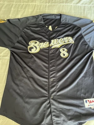 Milwaukee Brewers Ryan Braun #8 MLB Auténtico Majestuoso 40º Ann. Jersey Talla 56 Foto 1 de 4