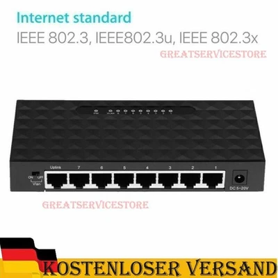 8 Fach RJ45 Splitter Verteiler Netzwerk Patch LAN Internet Kabel zum Einbau DE - Bild 1 von 4