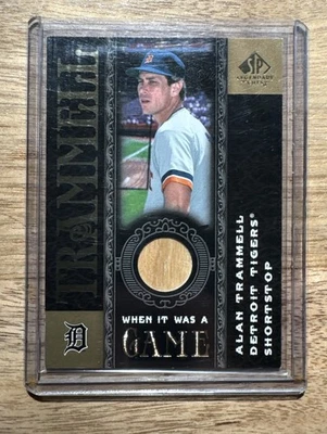 Alan Trammell 2007 SP Legendary Cuts When It was a Game Bat Detroit Tigers  - Image 1 of 2