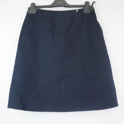 Falda recta Dior azul marino hasta la rodilla cremallera lateral para mujer talla 40 - nueva con etiquetas Foto 1 de 4