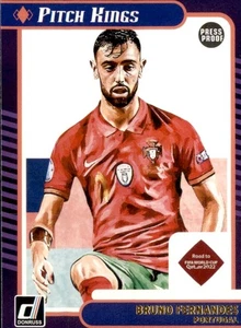 2021-22 Panini Donruss Road to Qatar - Pitch Kings Bruno Fernandes #4 - Picture 1 of 2