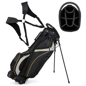 9" Golf Stand Bag Club 8 Way Divider Carry Organizer Pockets Storage Black New - Picture 1 of 10