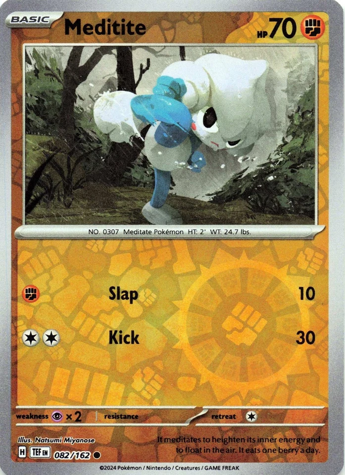 Meditite 082/162 - REVERSE HOLO - SV05: Temporal Forces - NM - Image 1 of 2